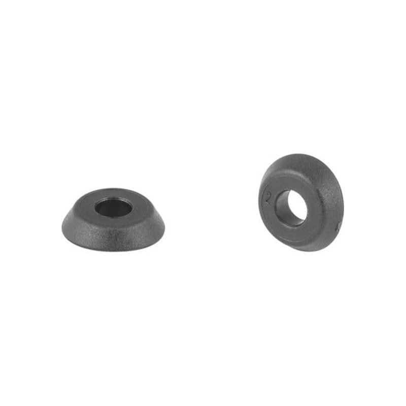 Curved Plastic Fender Washer Black 3.5mm x 5.2mm