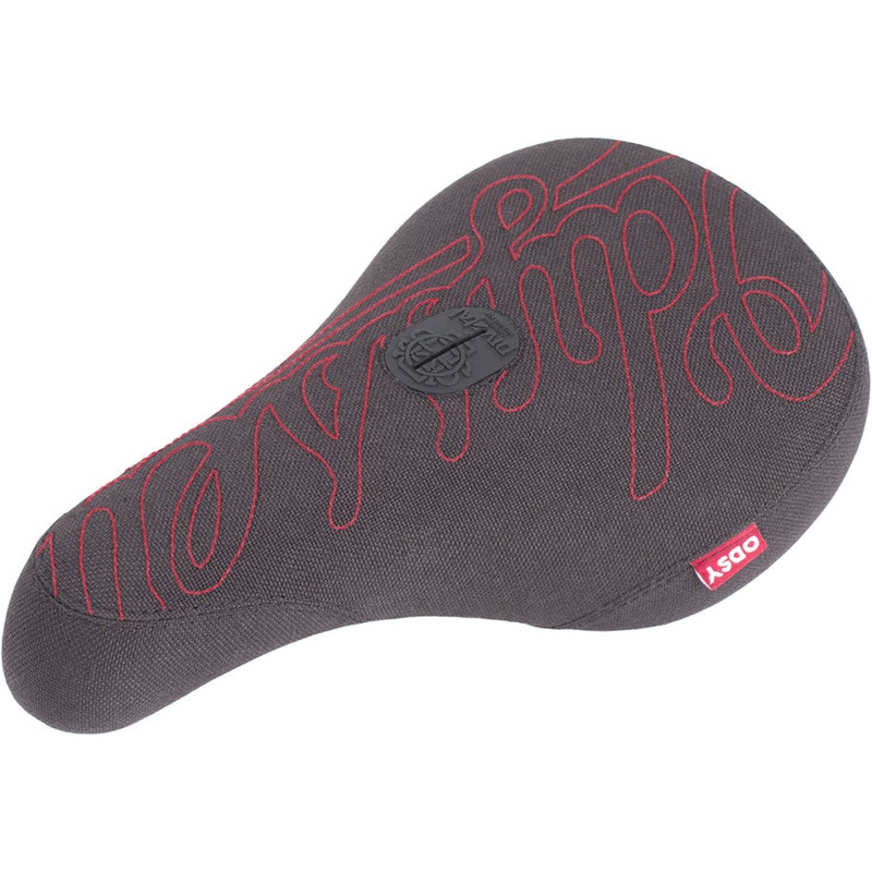 Odyssey Big Stitch BMX Seat – Pivotal, Black/Red, Fat