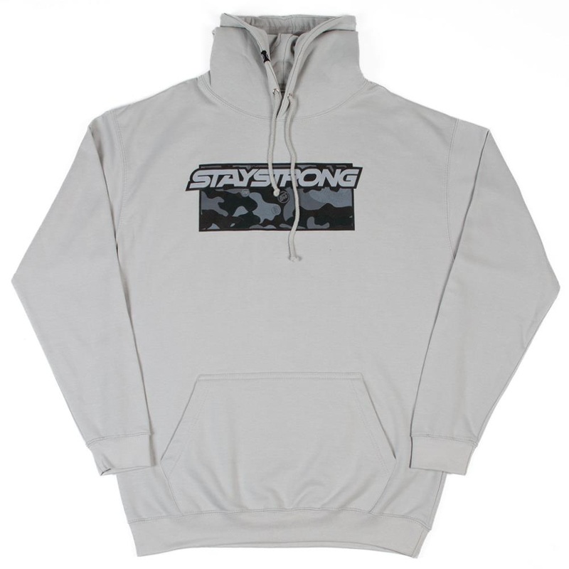 Stay Strong Camo Hooded Sweat – Moon Dust Grey Large