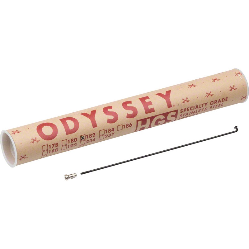 Odyssey Stainless 14g Spokes Black, 182mm