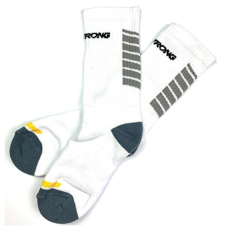 Stay Strong Chevron Socks-White Large/X-Large