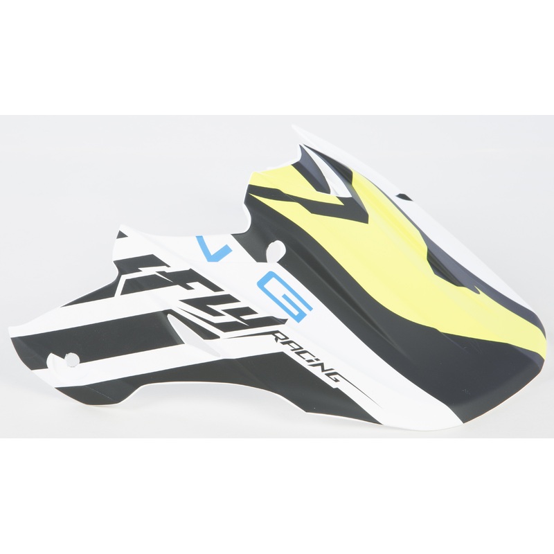 FLY RACING F2 Carbon Helmet Visor Matte White/Black/Hi-Vis