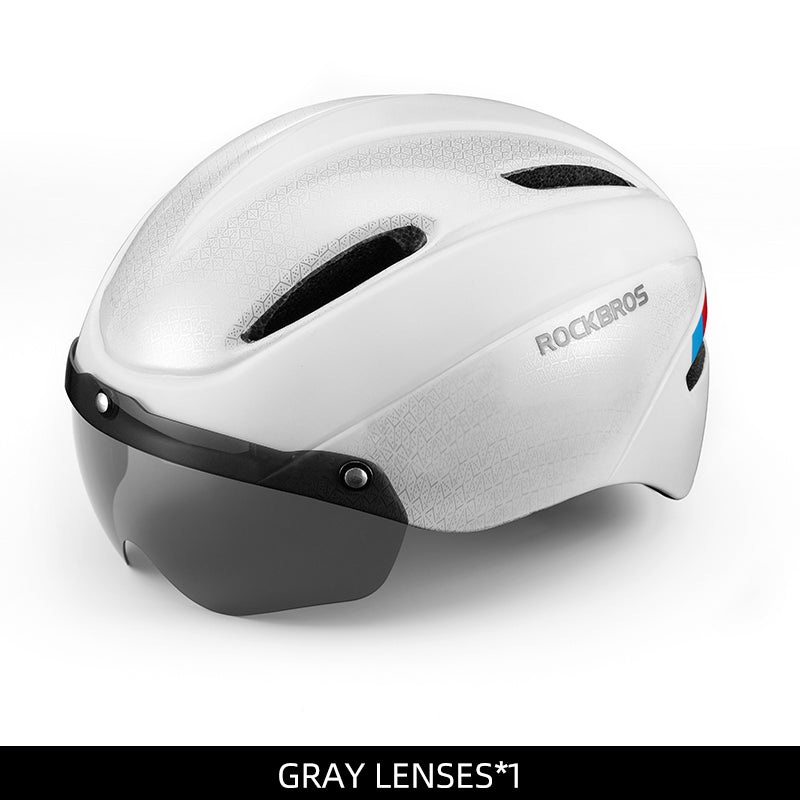 ROCKBROS Ultralight Magnetic Goggles Cycling Helmet White