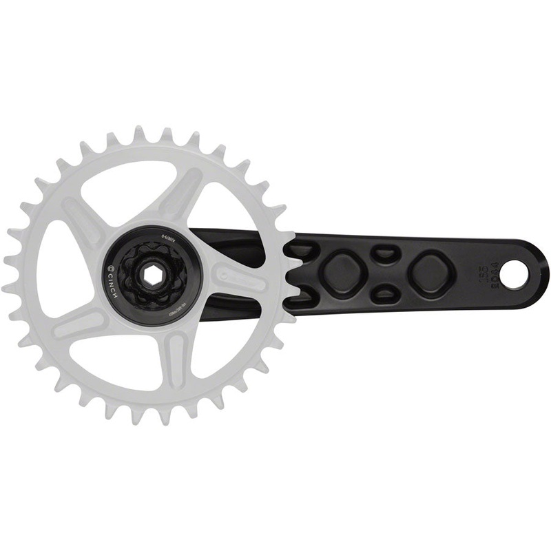 RaceFace Turbine Crankset – 160mm, Direct Mount, 136mm Spindle with CINCH Interface, 7050 Aluminum, Black