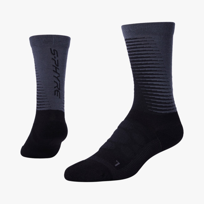 Shimano S-PHYRE MERINO TALL SOCKS BLACK/GRAY S/M