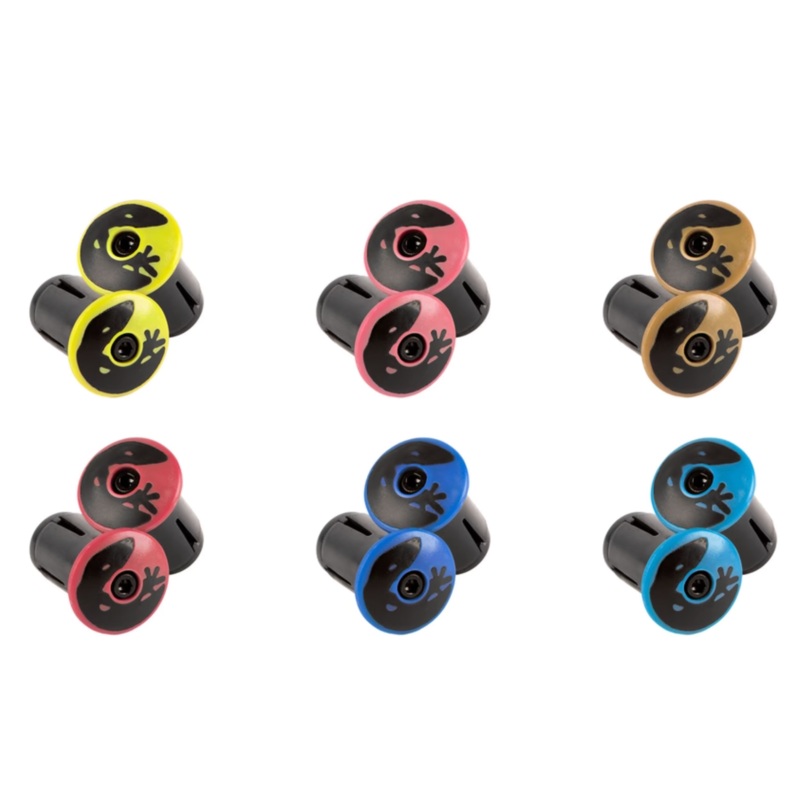 2 piece bar end plugs caps lizard skins – Multi colors Road bike Neon Yellow