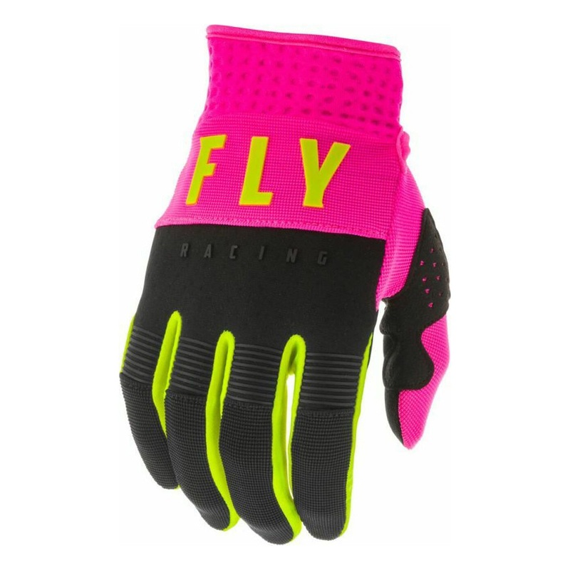 Fly Racing F-16 BMX Race Gloves-Neon Pink/Black/Hi-Vis Youth XX-Small (2)