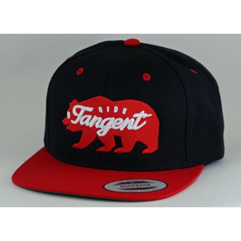 Tangent Bear Logo Snapback Hat Black/Red