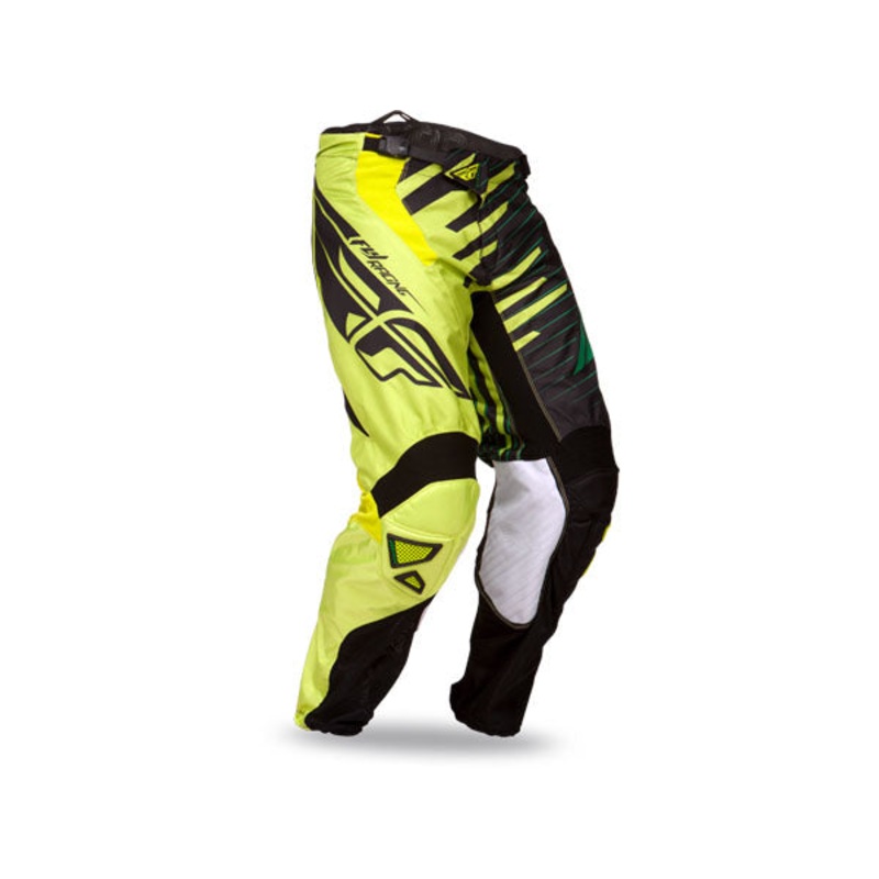 Fly Racing 2014 Kinetic Shock Race Pants-Green/Black Youth 18