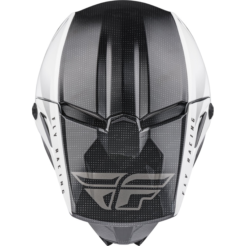 FLY RACING Youth Kinetic Straight Edge Helmet Black/White Yl