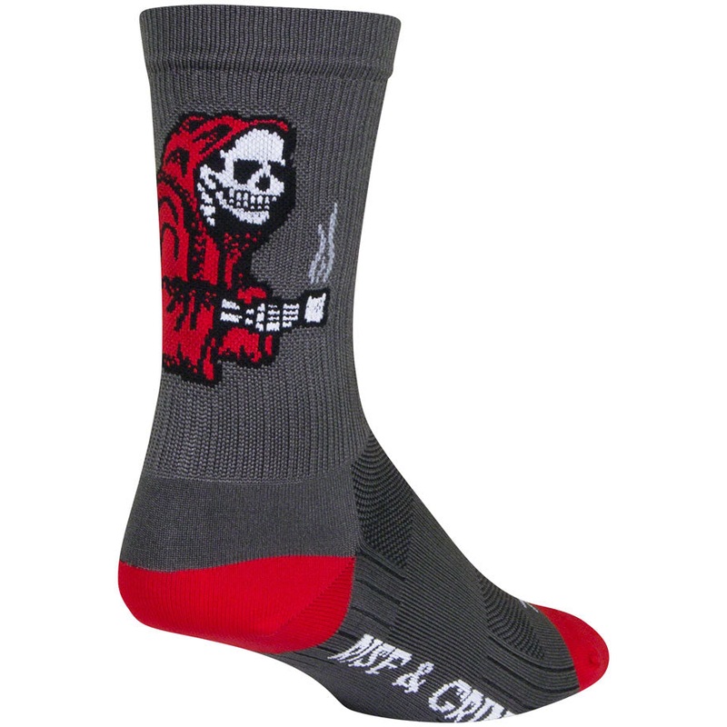 SockGuy SGX Rise and Grind Socks – 6″ Gray Large/X-Large