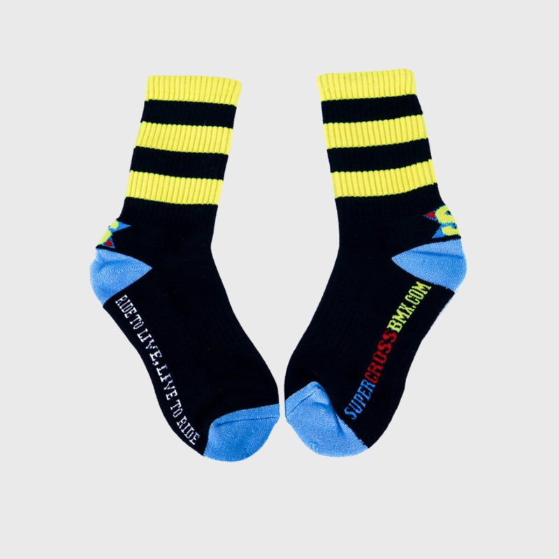 Supercross BMX | RETRO BMX Racing Socks Adult Black