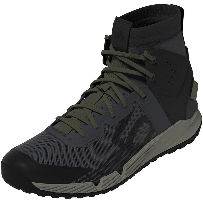 Five Ten Trailcross Mid Pro Flat Shoes – Mens Gray Six/Core BLK/Olive Strata 11