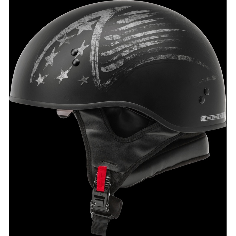 GMAX Hh-65 Half Helmet Bravery Matte Black/Grey Xs