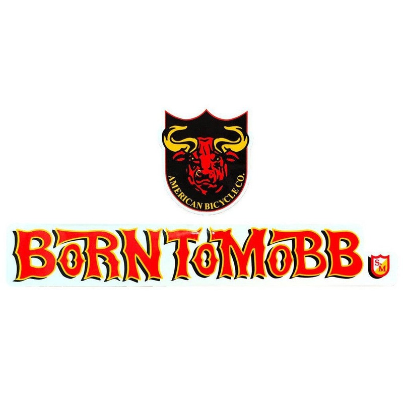 S&M Born To Mobb Sticker Pack Black/White