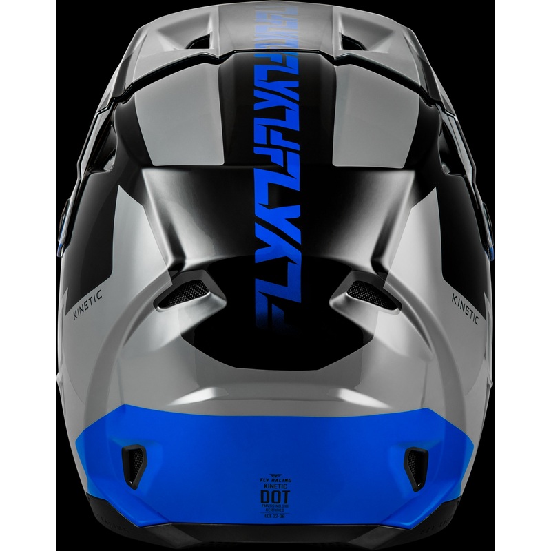 FLY RACING Kinetic Crest Helmet Grey/Black/Blue Xl