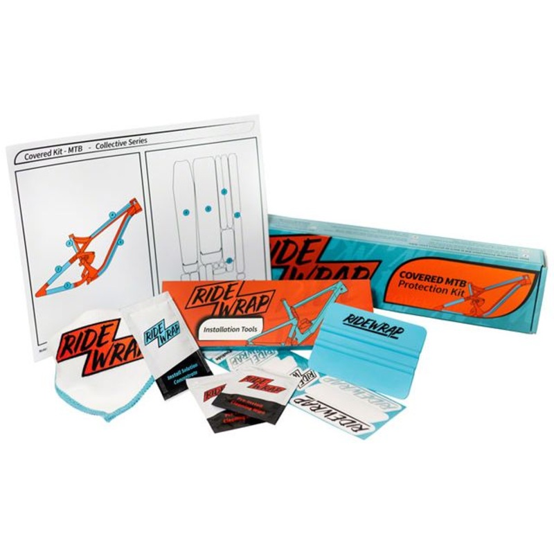 RideWrap Covered Dual Suspension MTB Frame Protection Kit – Matte