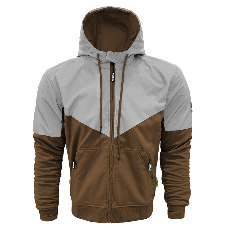 SoftShell Reflective Light Brown Eclipse Hoodie – with Pads XXS Light Brown Eclipse
