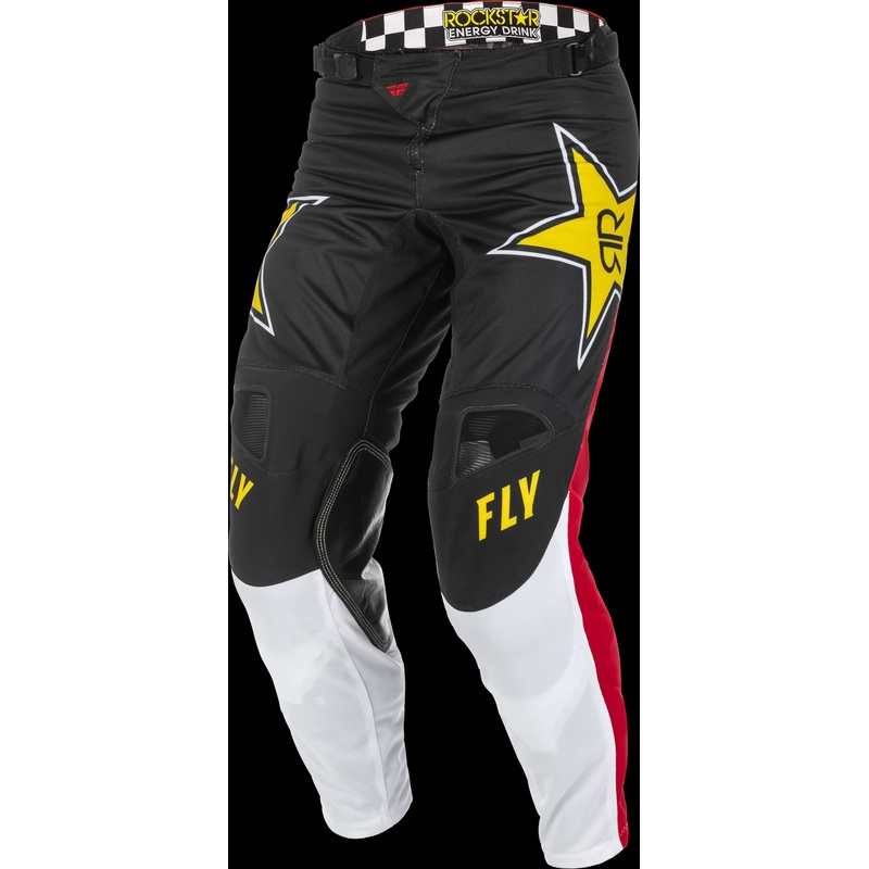 FLY RACING Kinetic Rockstar Mesh Pants Black/Red/White Sz 32