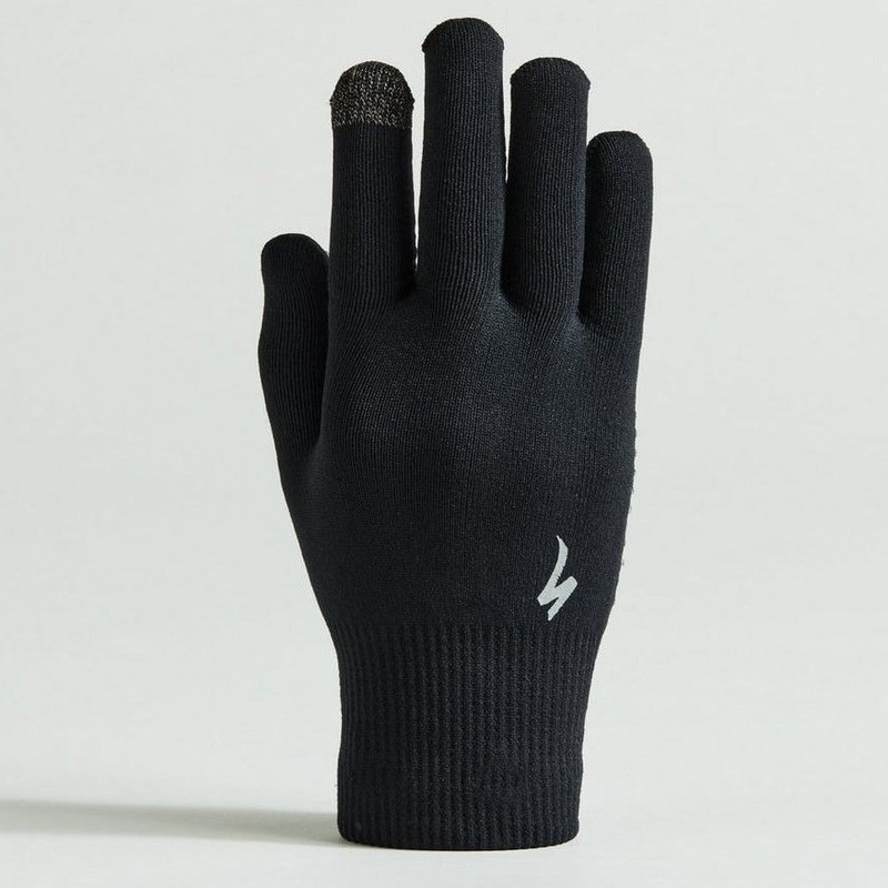 Thermal Knit Cycling Gloves Black Small