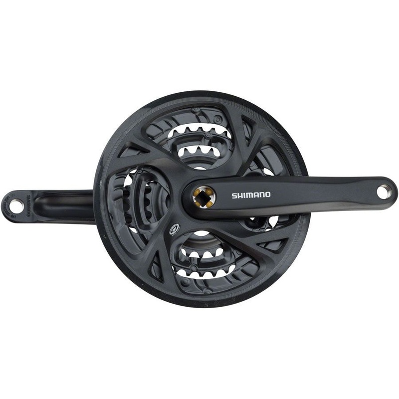 Altus FC-M371 Crankset Altus FC-M371 Crankset – 170mm, 9-Speed, 48/36/26t, Riveted, Square Taper JIS Spindle Interface, Black