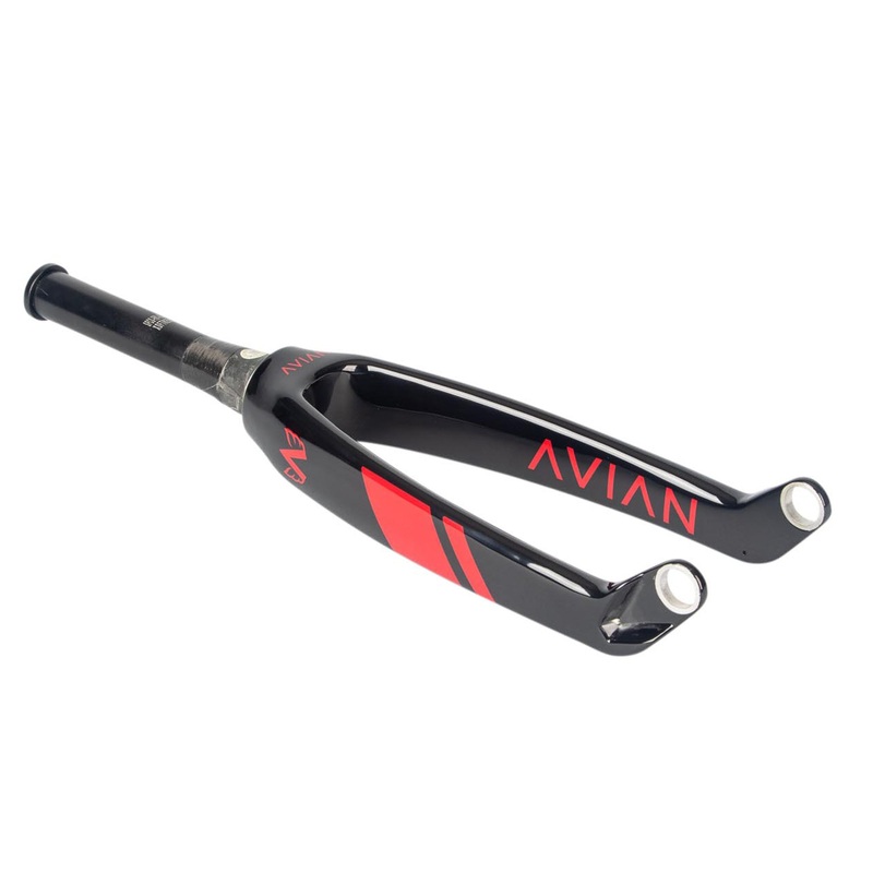 Avian Versus Pro Tapered Carbon BMX Fork-20″x1 1/8-1.5″-20mm-Evo Gloss Red