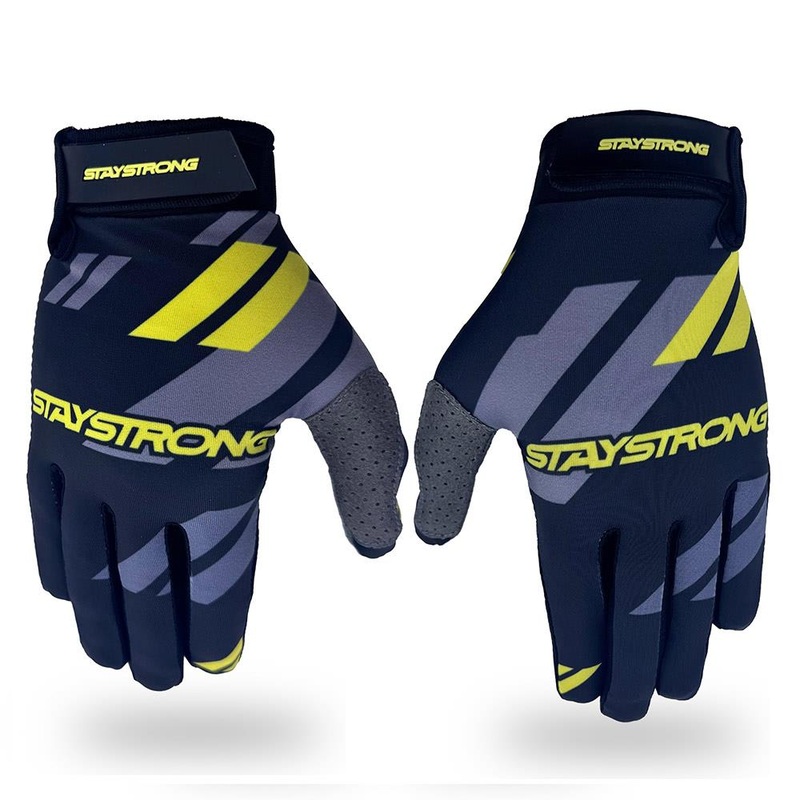 Stay Strong Multi Chevron Youth Gloves – Black/Yellow Youth X Small