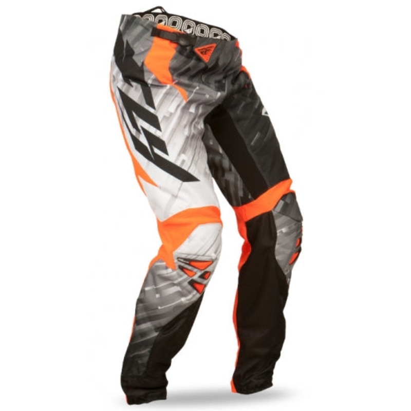 Fly Racing 2015 Glitch Bicycle Race Pants-Black/White/Orange Youth 18