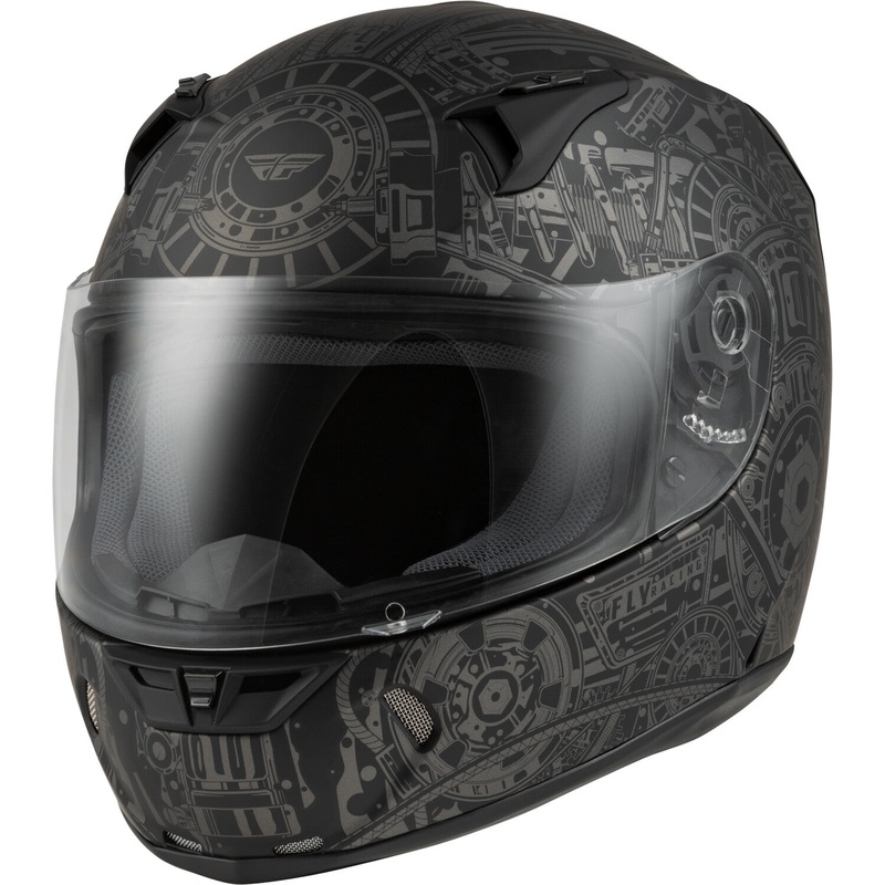 FLY RACING Revolt Matrix Helmet Matte Grey/Black 2x