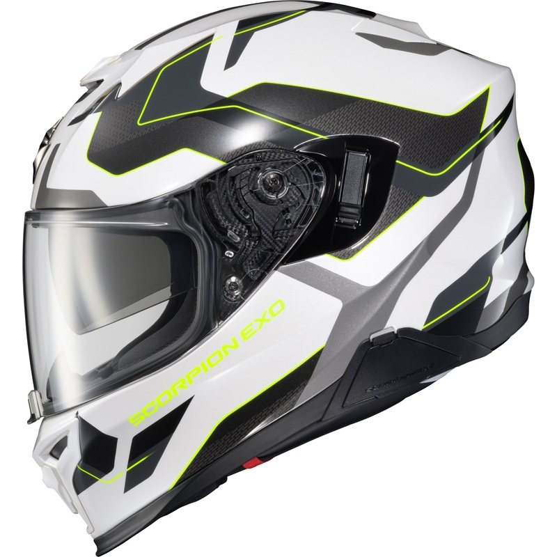 SCORPION EXO Exo-T520 Full Face Helmet Zuse White/Hi-Viz 2x White/Hi-Vis 2X-Large