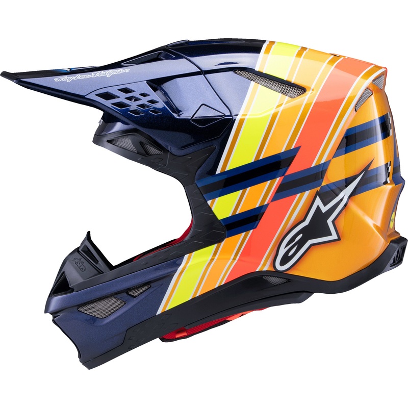 ALPINESTARS S-M10 Tld Edition 25 Helmet Dark Blue/Orange/Yellow Fluo/Red Large