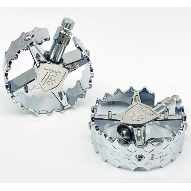 Billet Shield Chrome Pro Series Round pedals Chrome