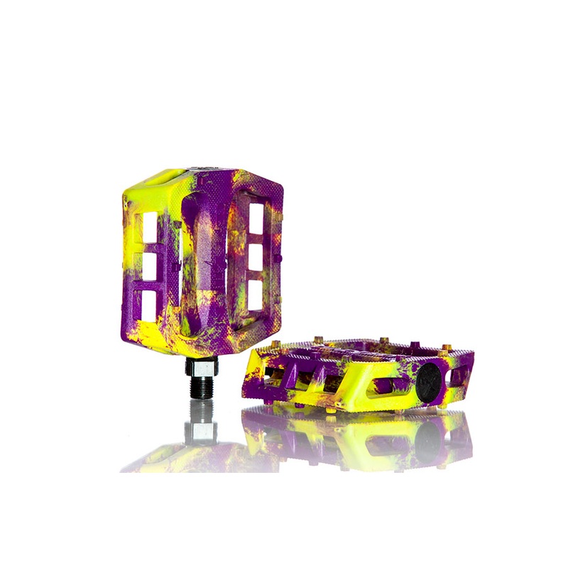 Demolition Trooper Plastic Pedal – Purple/Yellow Purple/Yellow