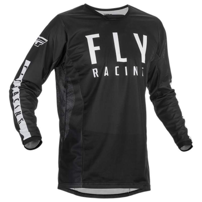 FLY RACING KINETIC MESH JERSEY – 2022 SM BLACK/WHITE