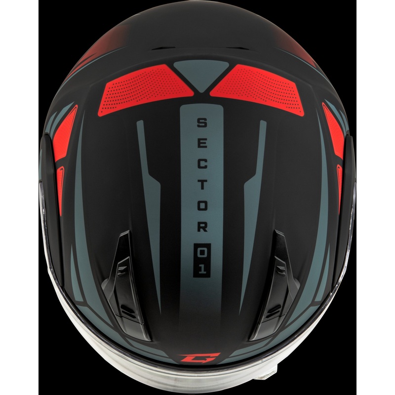 GMAX Md-04s Sector Snow Helmet Matte Black/Red Xs