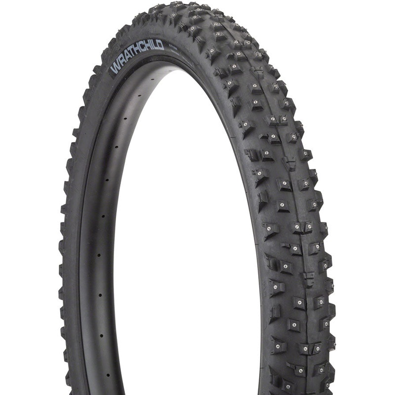 45NRTH Wrathchild Tire – 27.5 x 3.0, Tubeless, Folding, Black, 60tpi, 252 Concave Carbide Studs