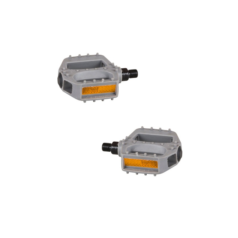 PP Plastic Youth Platform Pedals – 1/2″ – Gray