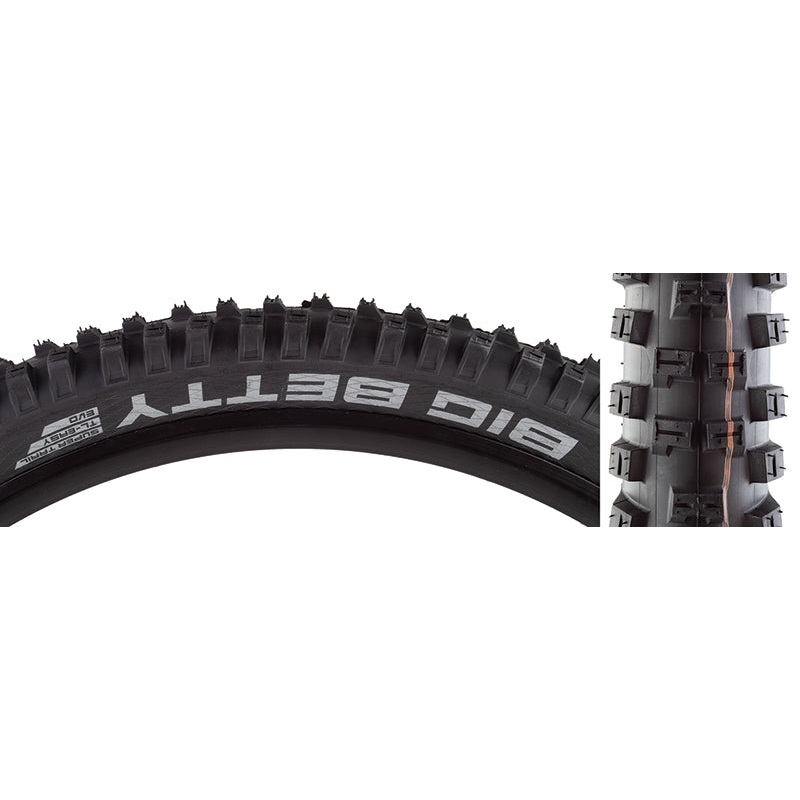 Schwalbe Big Betty Tire – 27.5 x 2.6″ Tubeless Folding BLK Evolution Line Addix Soft Super Trail