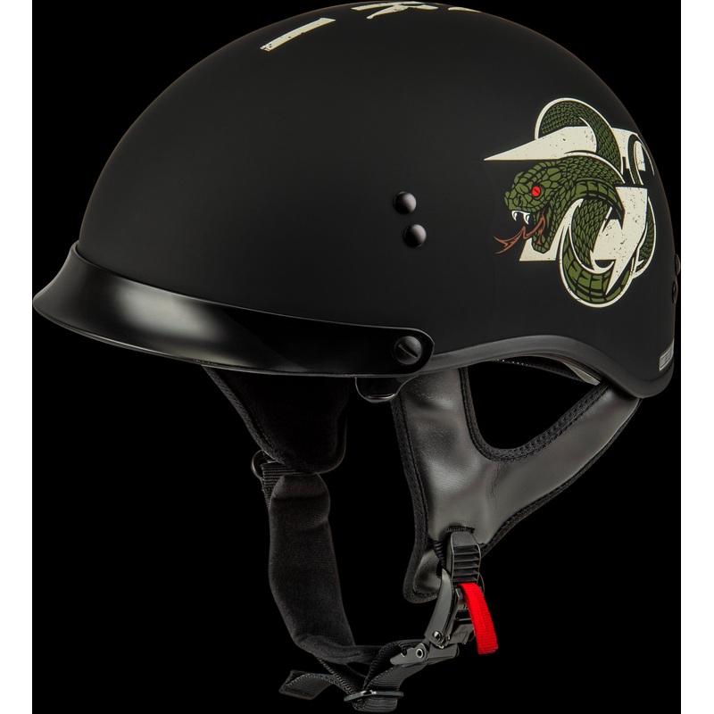 GMAX Hh-65 Drk1 Helmet W/ Peak Matte Black/Bone Sm