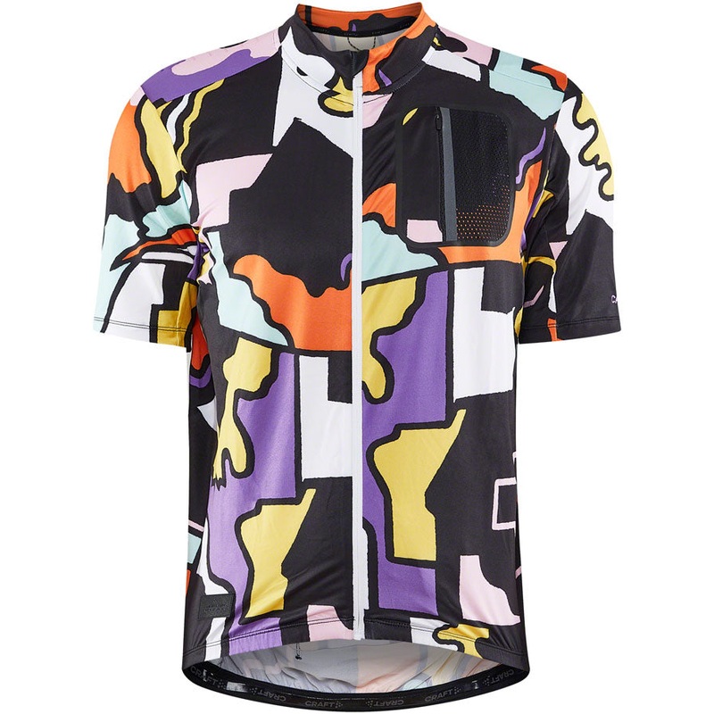 Craft ADV Bike Offroad Jersey – Short Sleeve, Multi/Gum, Small, Men’s