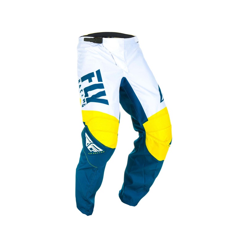 Fly Racing 2019 F-16 BMX Race Pants-Yellow/White/Navy Youth 18