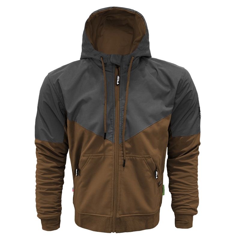 SoftShell Reflective Light Brown Nebula Hoodie – with Pads XXS Light Brown Nebula
