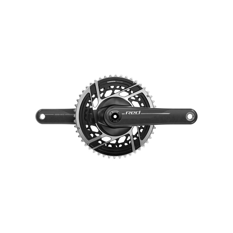 SRAM RED Crankset – 175mm 2x 12-Speed 50/37t 8-Bolt Direct Mount DUB Spindle Interface Natural Carbon E1