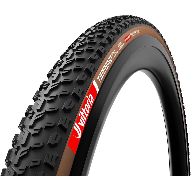 Vittoria Terreno T70 Coarse Loose Tire – 700 x 45, Tubeless, Folding, Black/Brown, Gravel Endurance, Graphene, G2.0