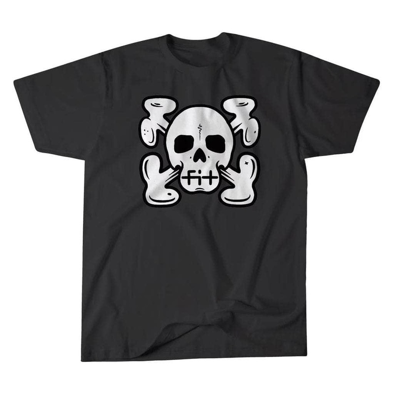 Fit Bike Co Skull T-shirt Black Black Medium