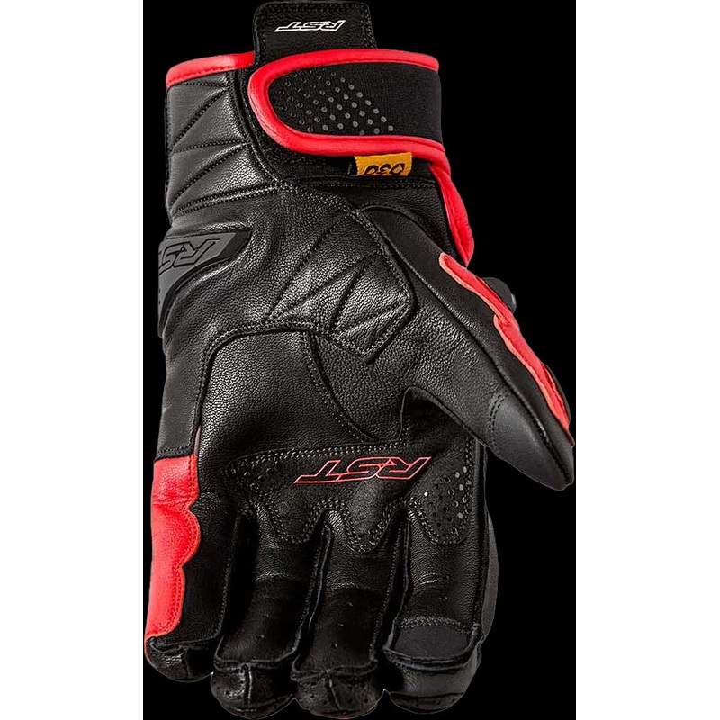 RST Freestyle 3 D3o Glove Black/Red Leather Sm Black/Red Small