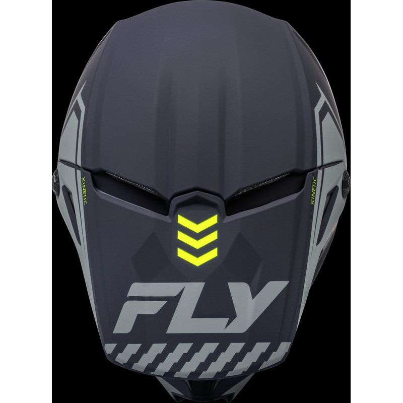 FLY RACING Kinetic Menace Helmet Matte Grey/Hi-Vis Sm