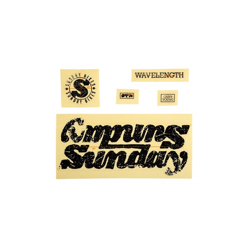 Sunday Wavelength Frame Sticker Kit (Matte Black) Matte Black