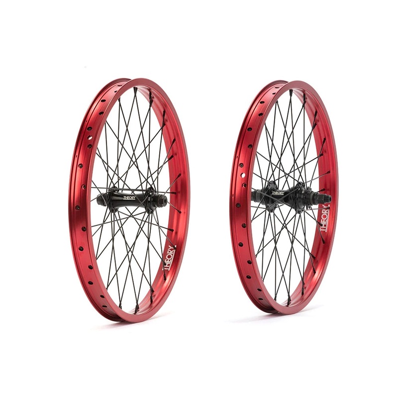 20″ Theory Predict BMX Wheelset – 9t RHD – Sealed – Pair – Red