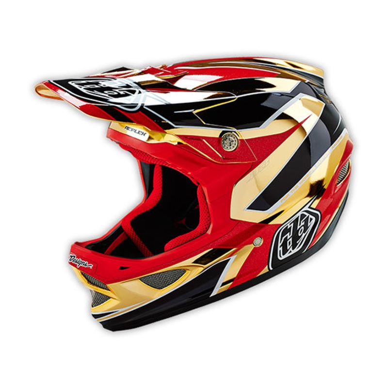 Troy Lee D3 Composite Helmet-Reflex Gold Chrome X-Small